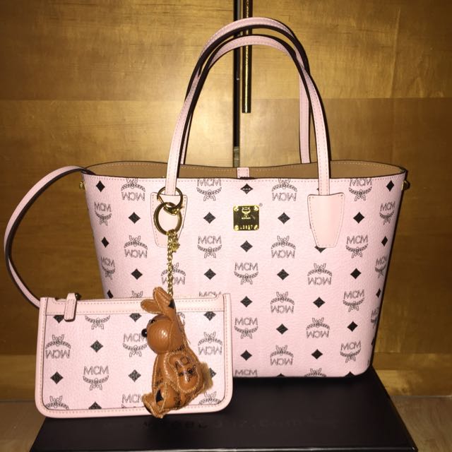 Mcm small clearance shopper tote