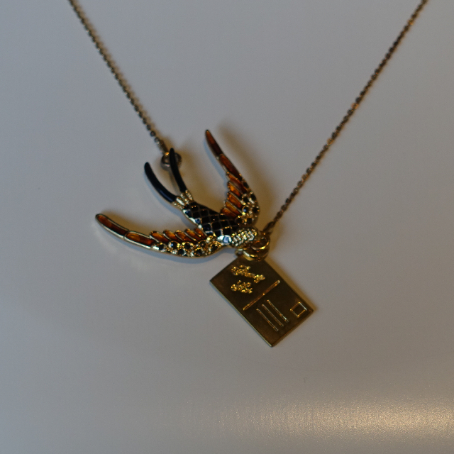 Mimco Gold Swallow Letter Necklace Women s Fashion Jewelry Organisers Necklaces on Carousell