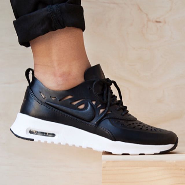 AUTHENTIC Nike Air Max Thea Joli Cut Out Leather Sneakers In Black Women s Fashion Footwear Sneakers on Carousell