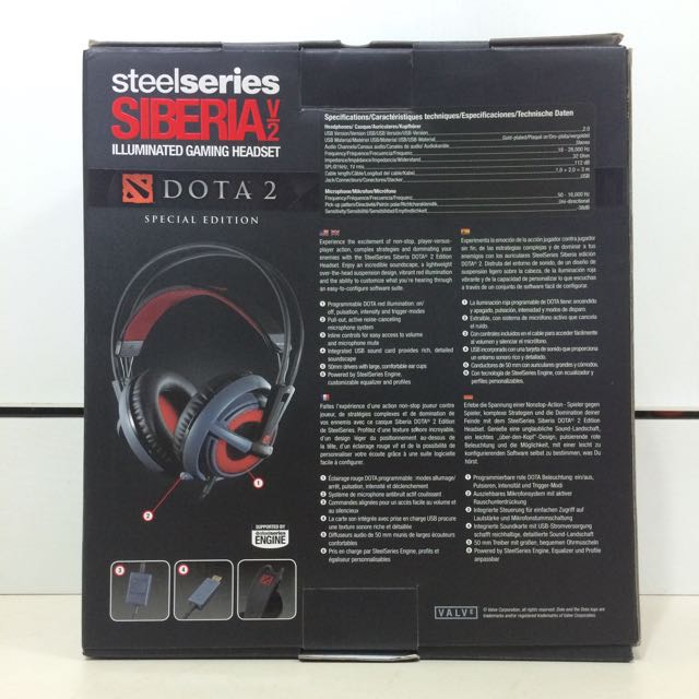 Steelseries siberia v2 hot sale dota 2 edition