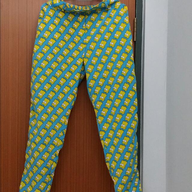BNWT Bart Simpson Long Comfy Pants 