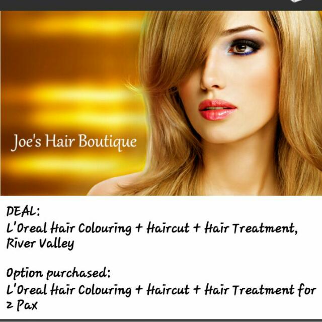L Oreal Hair Colouring Haircut Hair Treatment Entertainment On Carousell