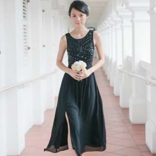 Thread Theory - *PREMIUM* THIS HEART BEADS FOR YOU MAXI DRESS (BLACK)