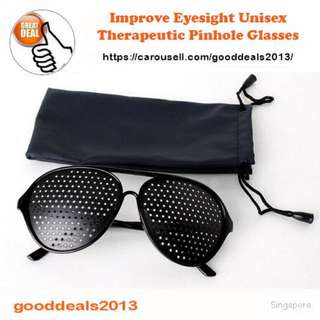 Improve Eyesight Therapeutic Unisex Pinhole Glasses / Spectacles for Vision Care (Suitable for Adults & Children)
