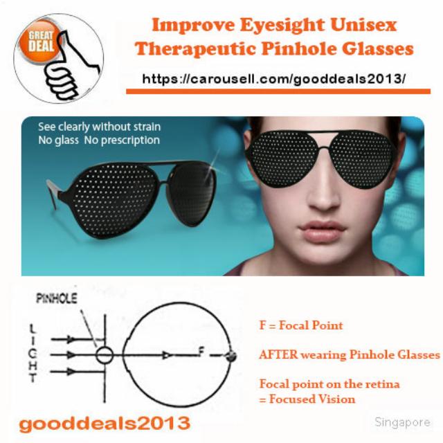Improve Eyesight Therapeutic Unisex Pinhole Glasses Spectacles for Vision Care Suitable for Adults Children
