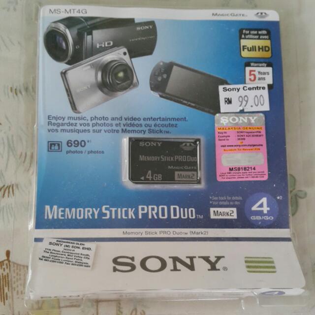Authentic Sony Memory Stick Pro Duo, Photography, Cameras on Carousell