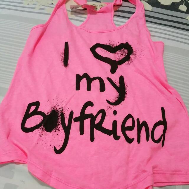 Brand New Forever 21 I Love My Boyfriend Tank Top Women S Fashion On Carousell