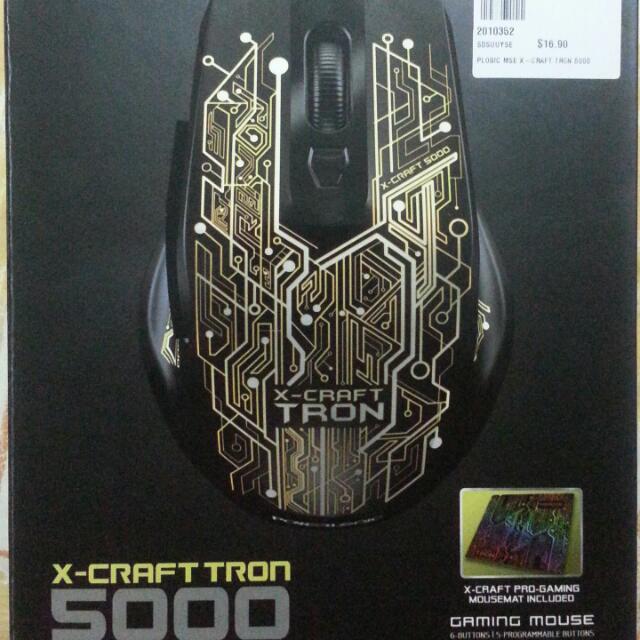 Powerlogic Xcraft Tron 5000 Gaming Mouse, Everything Else on Carousell