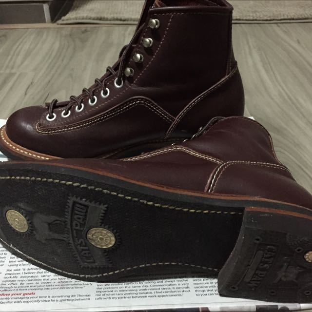Lone Wolf Boots Carpenter Cat S Paw Sole Men S Fashion On Carousell