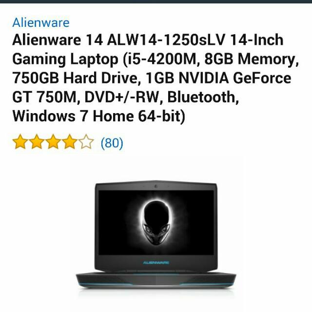 AlienWare 14. (Category: Looking For) located in Singapore. Submitted by leejunxian (Listing ID 18641474, Image 2). Description: .