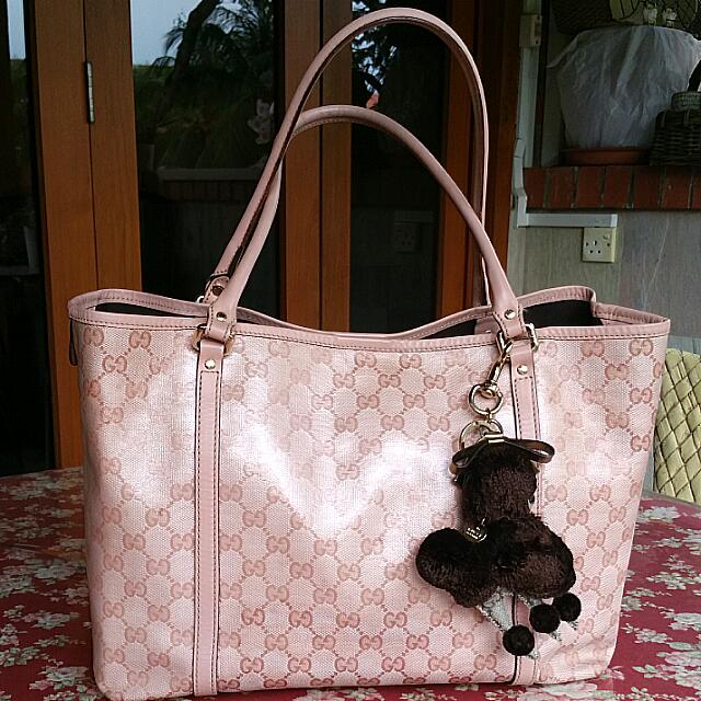 gucci pink tote bag