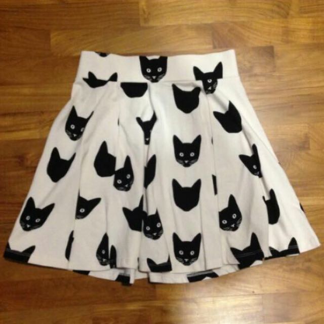 H M Cat Skirt Women S Fashion On Carousell