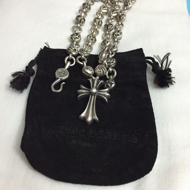 Chrome Hearts Cross Ball Necklace 925 Silver
