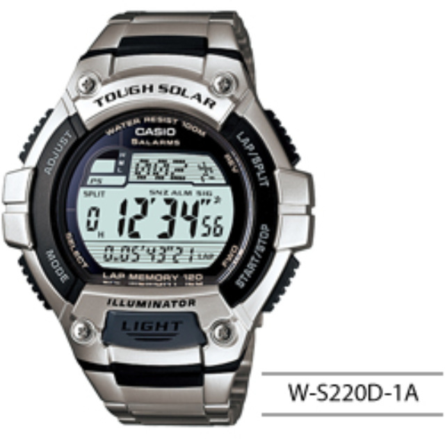 Casio WS220D 1A WS200 Tough Solar Digital Sport Watch