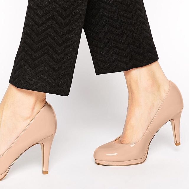 new look nude court shoes