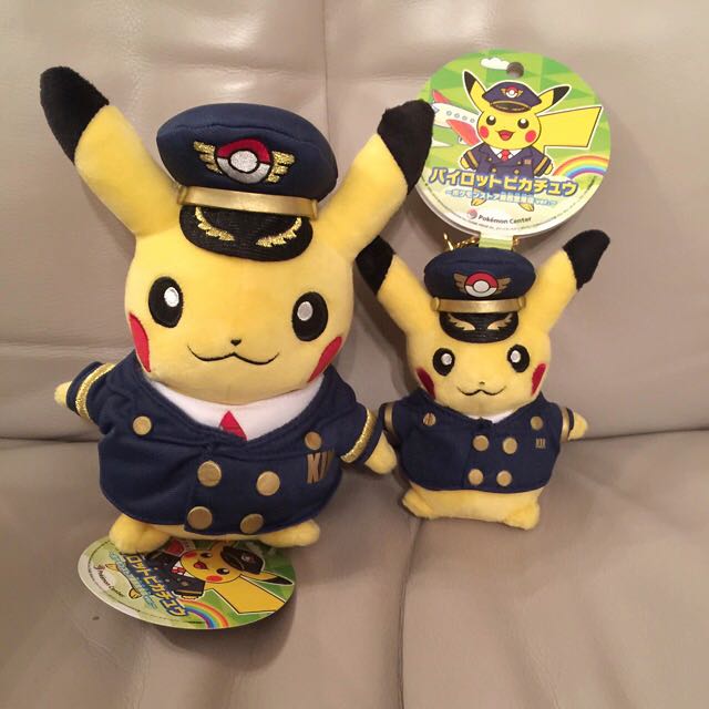 Details about   Pokemon Center Pilot Pikachu KIX Kansai Airport Soft Stuffed Plush Toys Doll 