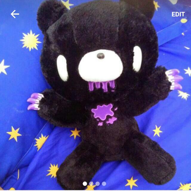 black gloomy bear plush