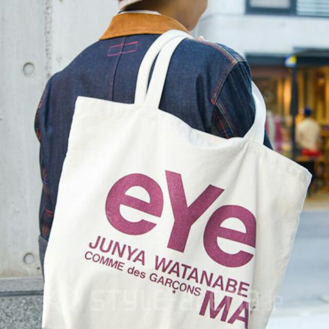 Comme des Garcons Junya Watanabe Man EYE Tote Bag Blue Men s Fashion Watches Accessories Handkerchief Pocket Squares on Carousell