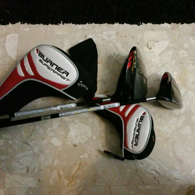 Golf DRIVER and 3 WOOD set Taylor made Burner Superfast, Sports