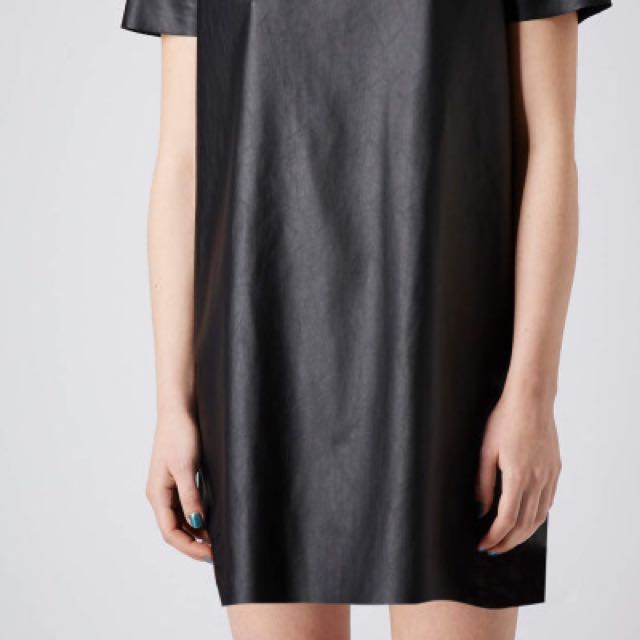 chinese dress ladies Faux Leather Shirt Dress main image 0