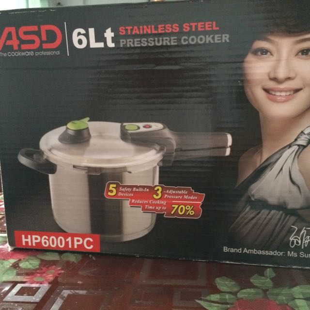 ASD 6L 18/10 Stainless Steel Pressure Cooker, TV & Home Appliances