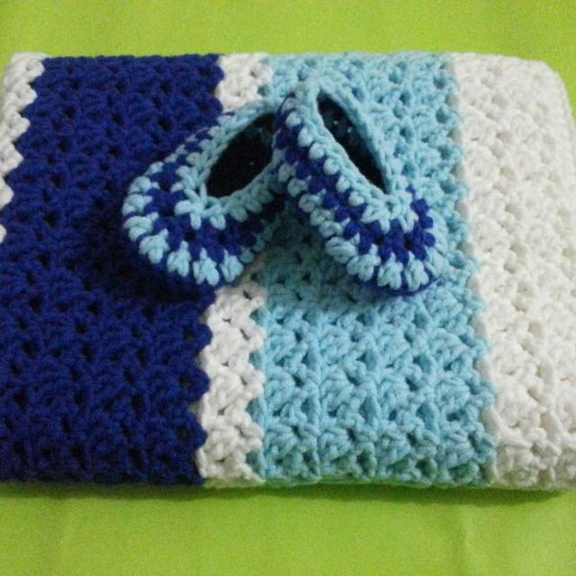 Handmade Crochet Milk Cotton Baby Blanket, Hobbies & Toys, Stationery