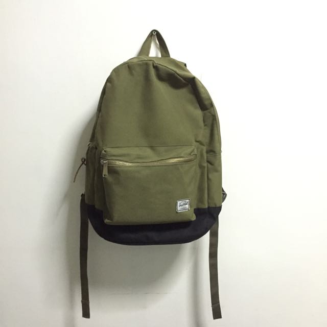 herschel olive green backpack