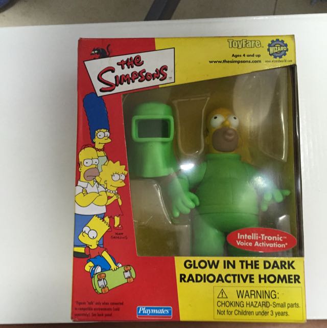 The Simpsons Glow In The Dark Radioactive Homer Toyfare Exclusive From