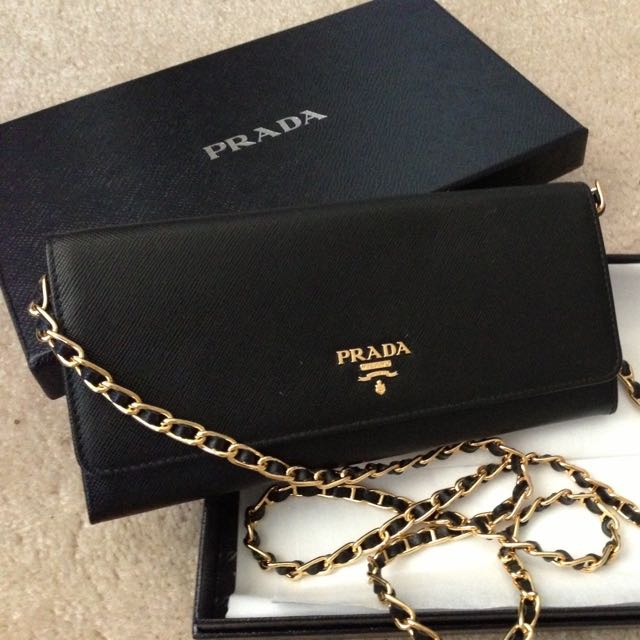 Authentic Prada Wallet On Chain Prada WOC, Luxury on Carousell