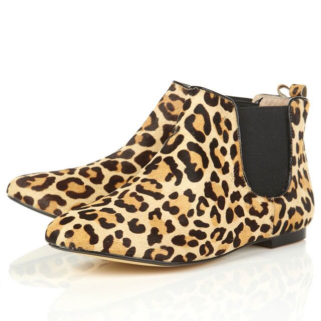 Topshop leopard boots top