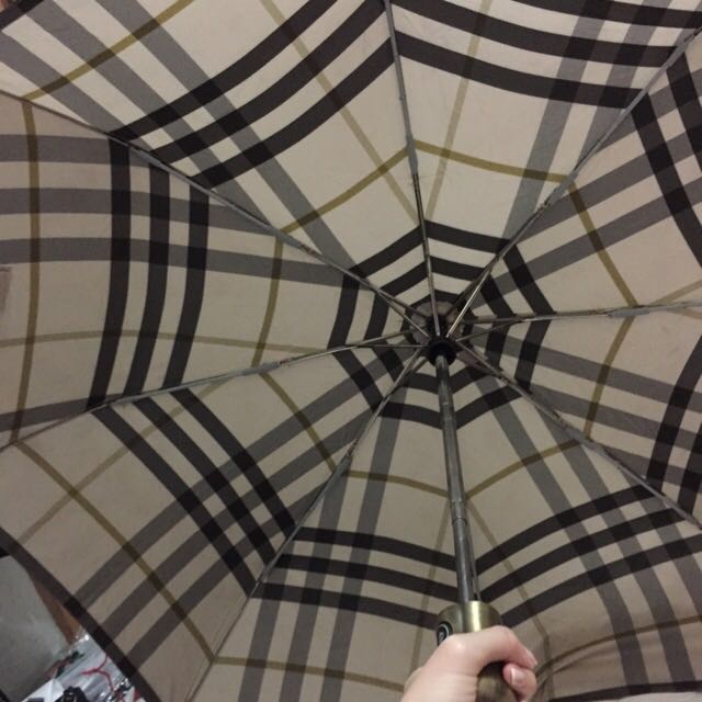 Burberry automatic umbrella deals