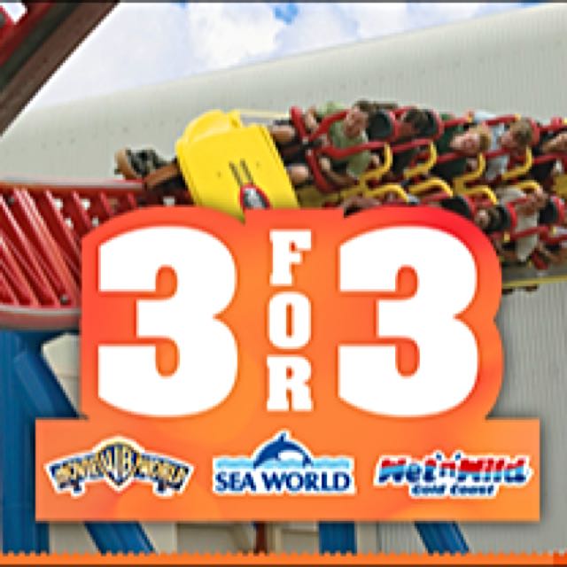 Gold Coast Theme Park Voucher (Movie world, Wild N Wet, Sea World
