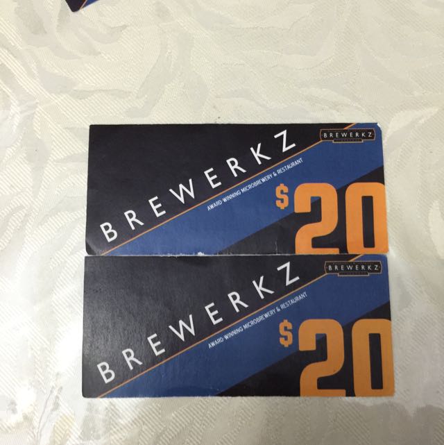 100 Brewerkz Vouchers, Tickets & Vouchers, Vouchers on Carousell