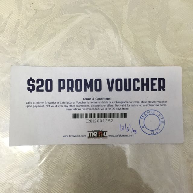 100 Brewerkz Vouchers, Tickets & Vouchers, Vouchers on Carousell