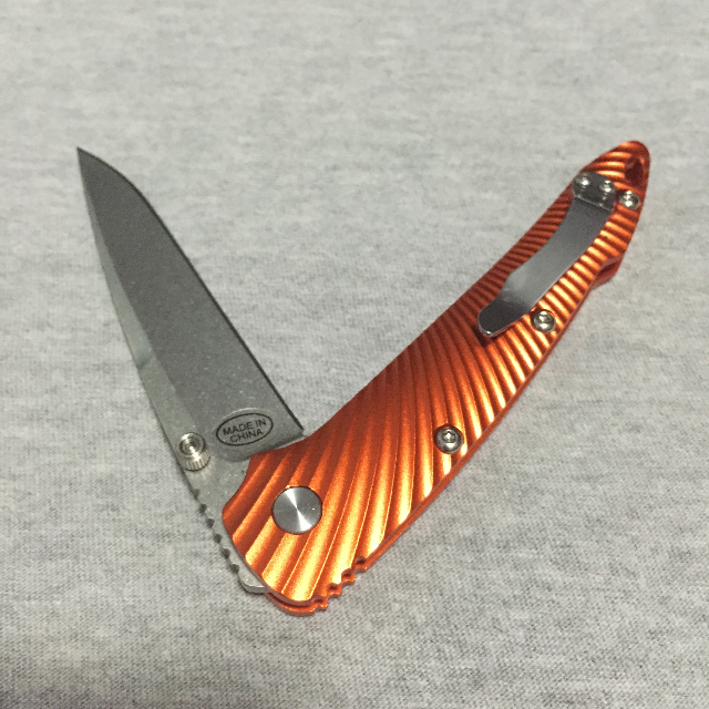 Kizer Sunburst Orange Folding Knife (Ki4419A1), Sports Equipment
