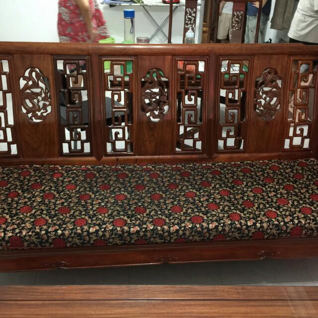 PreOwned Teak wood Sofa set, Furniture & Home Living, Furniture