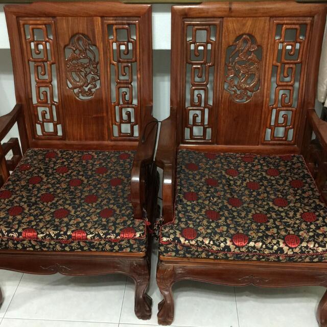 PreOwned Teak wood Sofa set, Furniture & Home Living, Furniture
