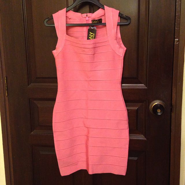 Pale pink bandage dress clearance
