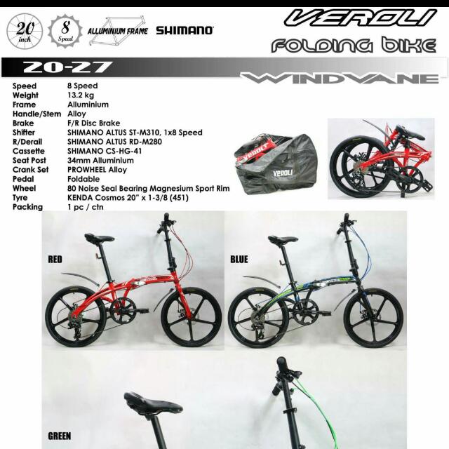 New Model Alloy Folding Bike Come With Sport Rim .disc Brake And 8speed Everything Else on Carousell
