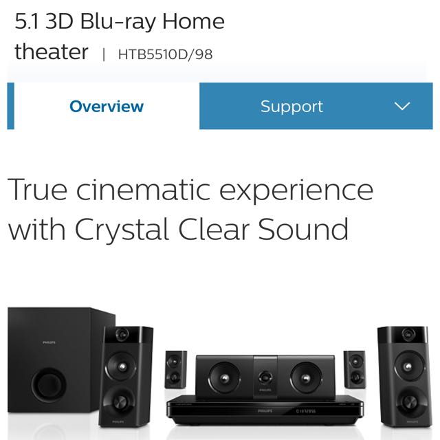 Wts New Philips Htb5510d 3d Bluray 5 1 Smart Home Theatre Electronics On Carousell