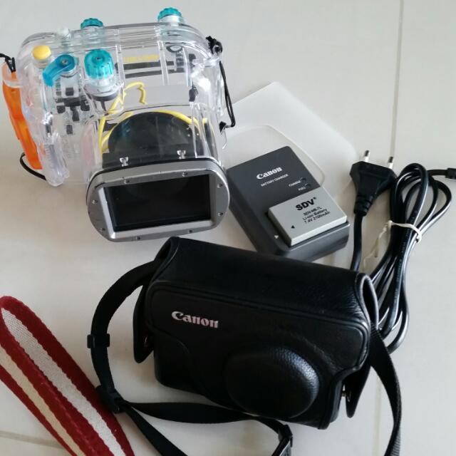 Canon G10 Camera + Leather Case + Underwater Casing, Photography