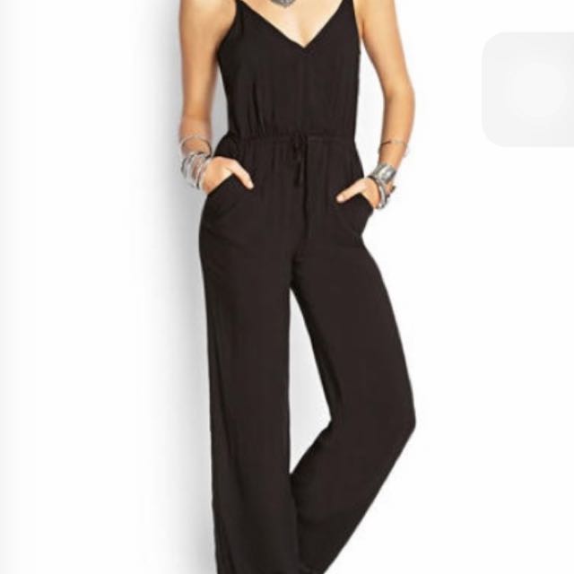 Forever 21 black jumpsuit clearance