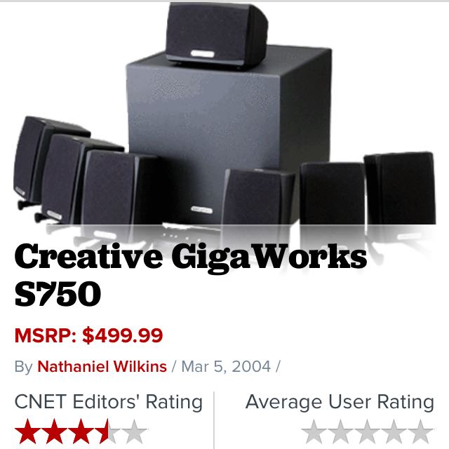 creative 7.1 gigaworks s750 thx