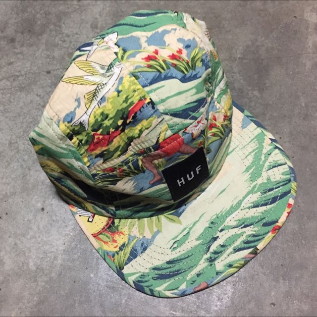 HUF Hawaiian Volley 5 Panel Hat Women s Fashion Tops Sleeveless on Carousell