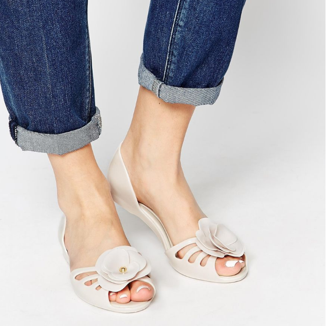 Melissa peep toe flats hotsell