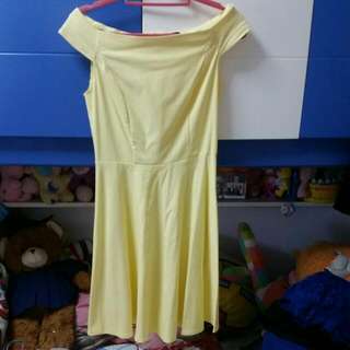 Yellow Off Shoulder Dress