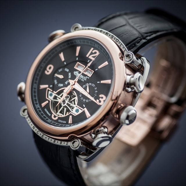 Ingersoll Montgomery Automatic Rose Gold Steel Open Heart Tourbillon