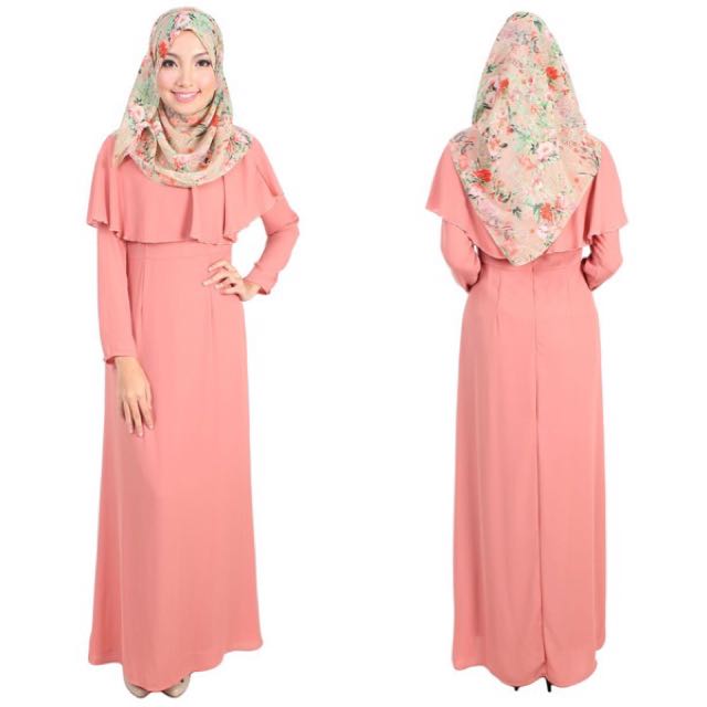 Poplook Sandrine Cape Top Maxi Dress 