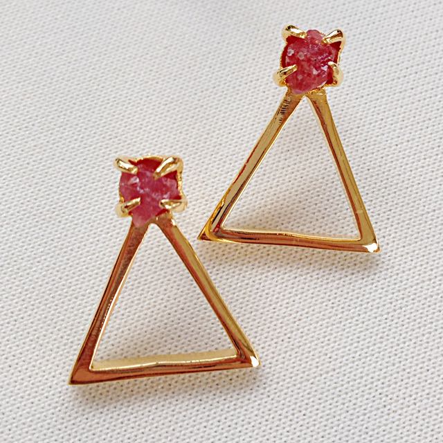 Raw sales gemstone earrings