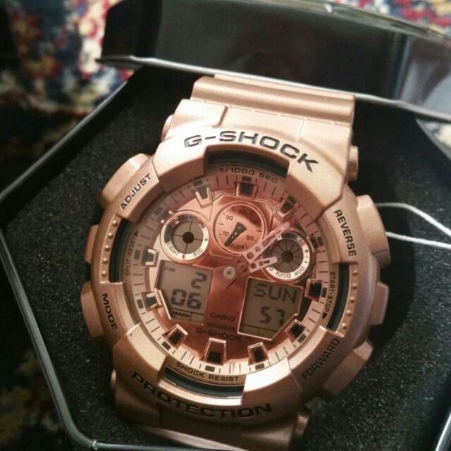 Price REDUCED G SHOCK GA 100 Rose Gold Authentic 170 neg